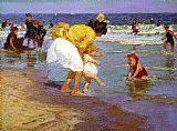 Edward Henry Potthast Famous Paintings - At the Seashore